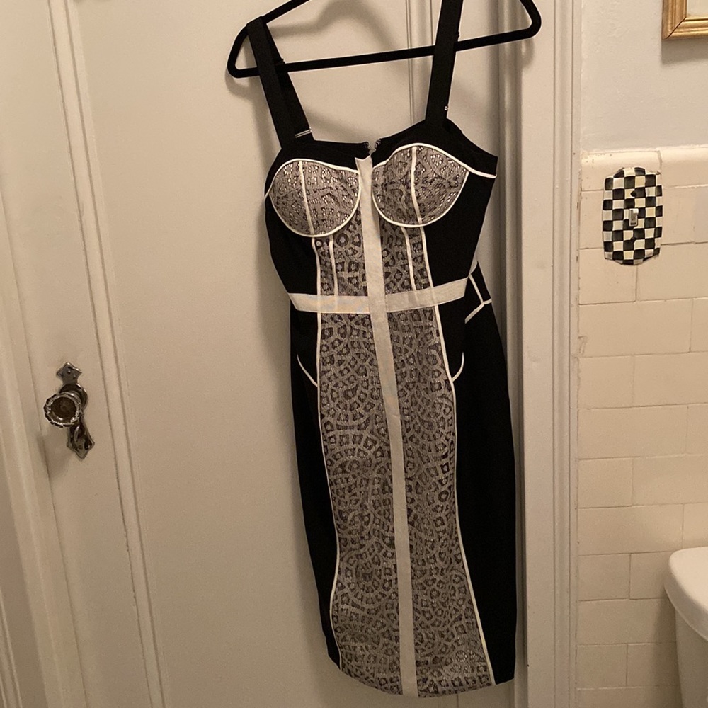 Rebecca Minkoff size 6 barely worn lace dress. Very unique.